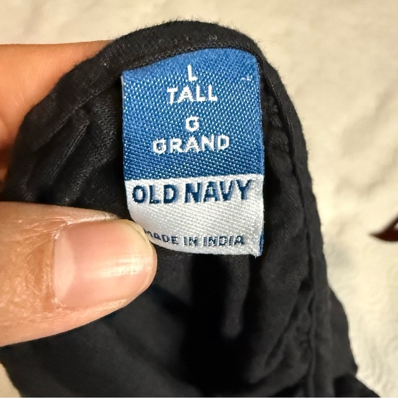 Old Navy Black Ruched Mini Sundress cotton blend - Picture 6 of 13